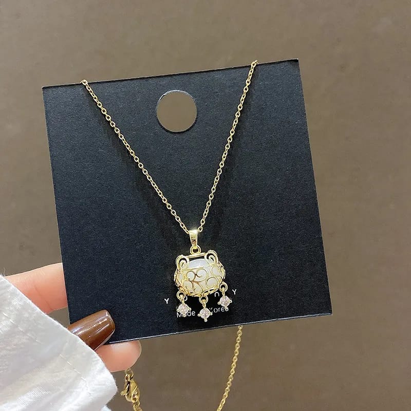 Collar elegante gold de acero/titanio 11032