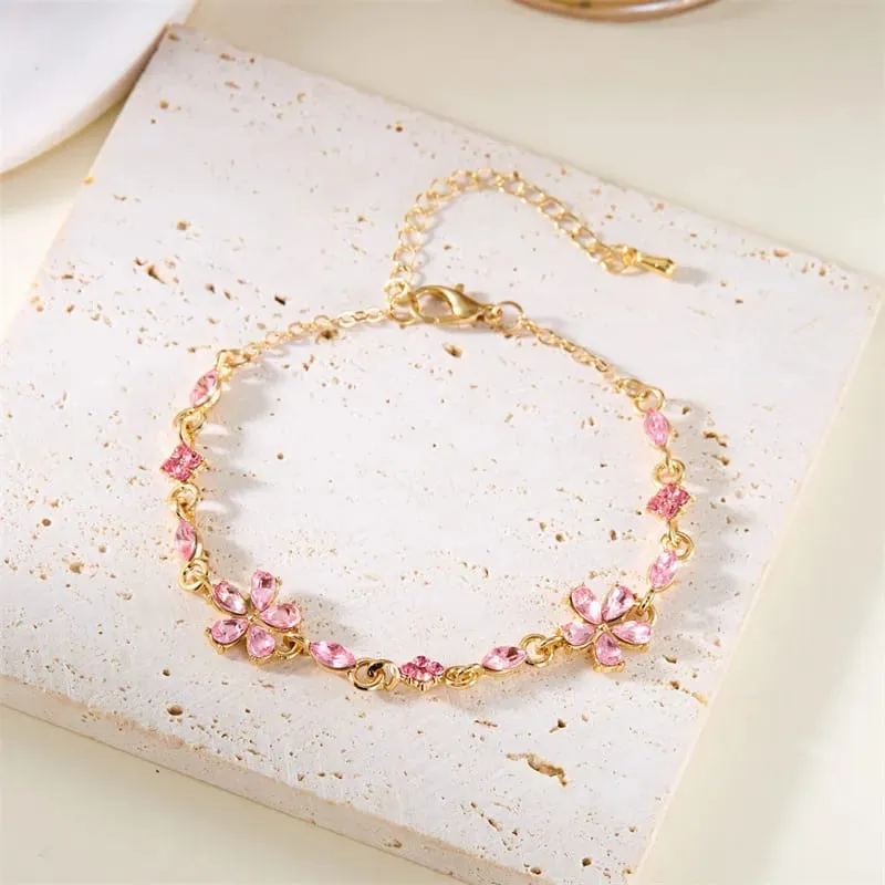 Pulsera para mujer con diseño de flores 160926