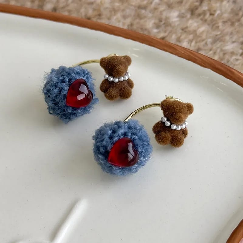 Aretes oso peluche fantasía 20228