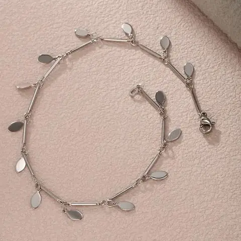 Tobillera hojas colgantes Xuping 27cm aleación 260115