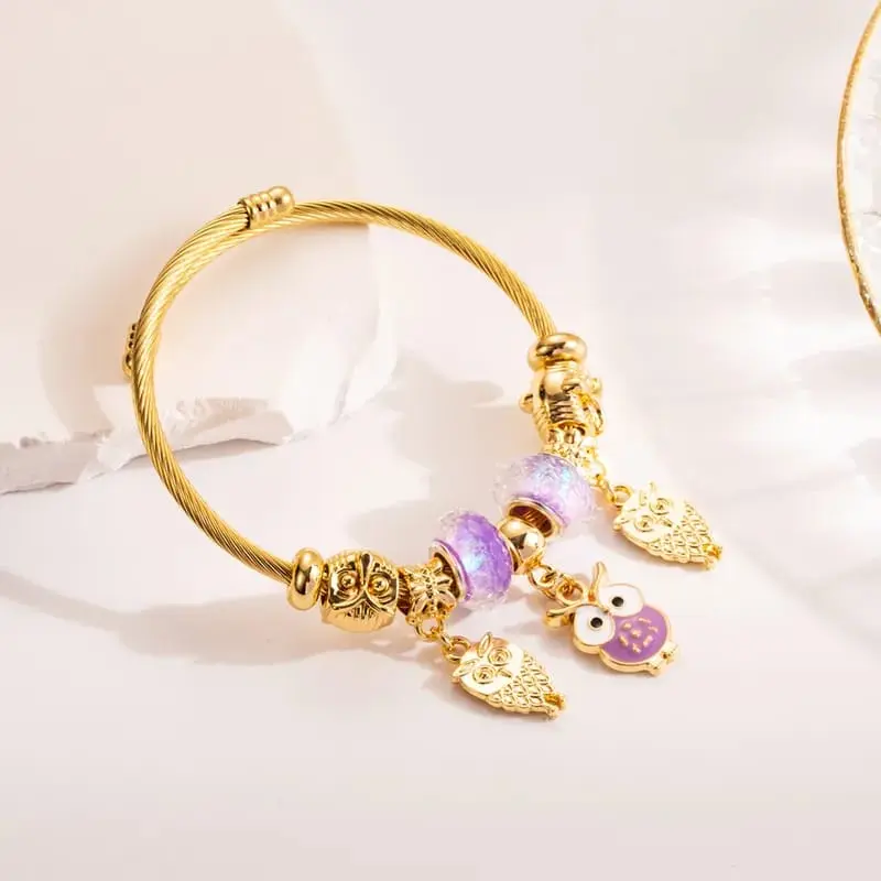Brazalete de acero/inoxidable Búho 531841