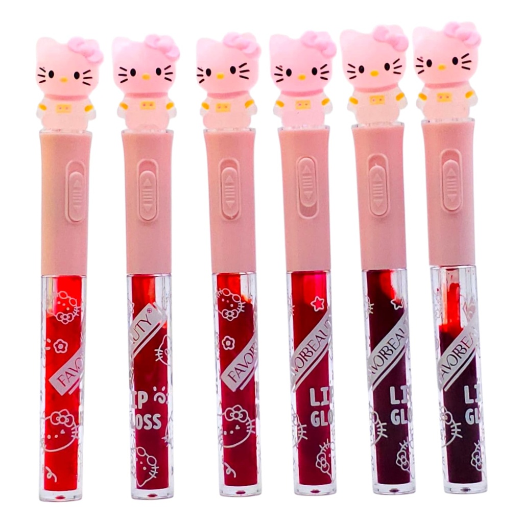 Kit labial sanrio c/linterna Kitty SA11 (6 unidades)