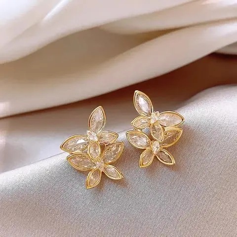 Aretes doble mariposa dorada fantasía 264704 