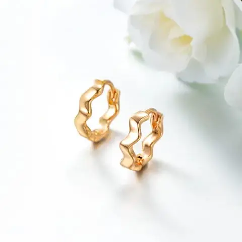 Argollas onduladas Xuping de cobre 264712