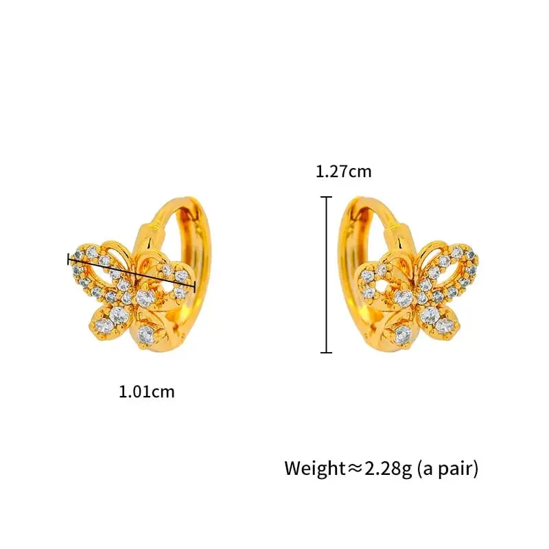 Argollas mariposa Xuping cobre 264718 