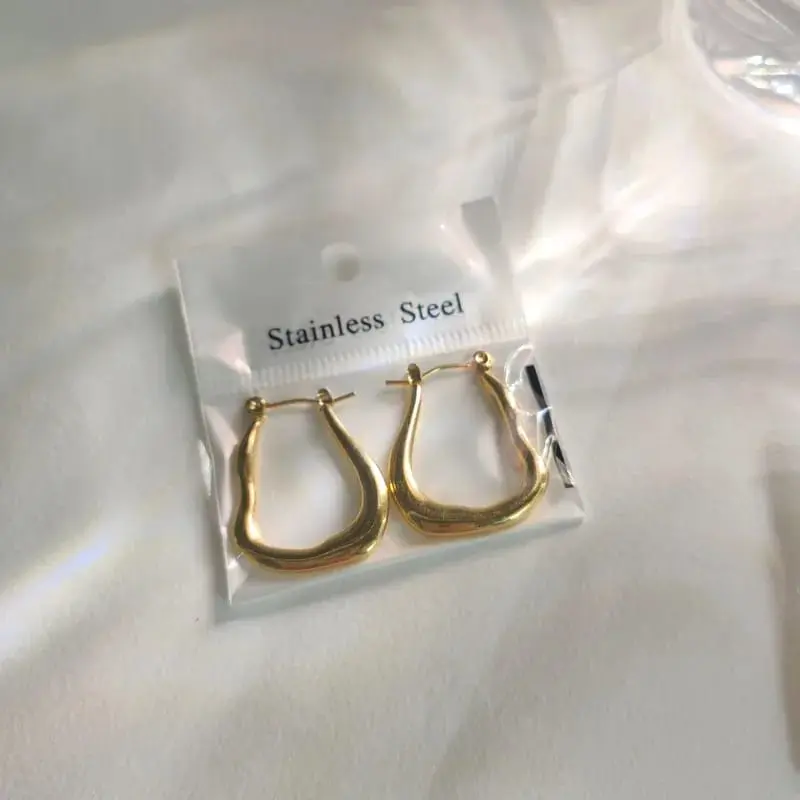 Argollar onduladas mediana de acero inoxidable 264722