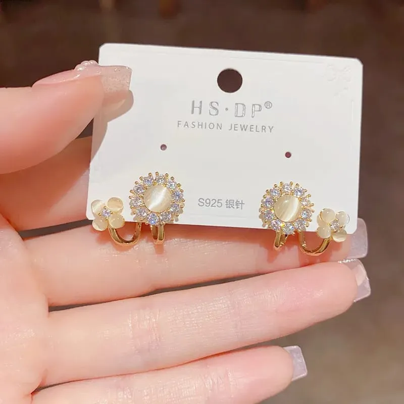 Aretes aleación con diseño irregular y perla artificial  160911