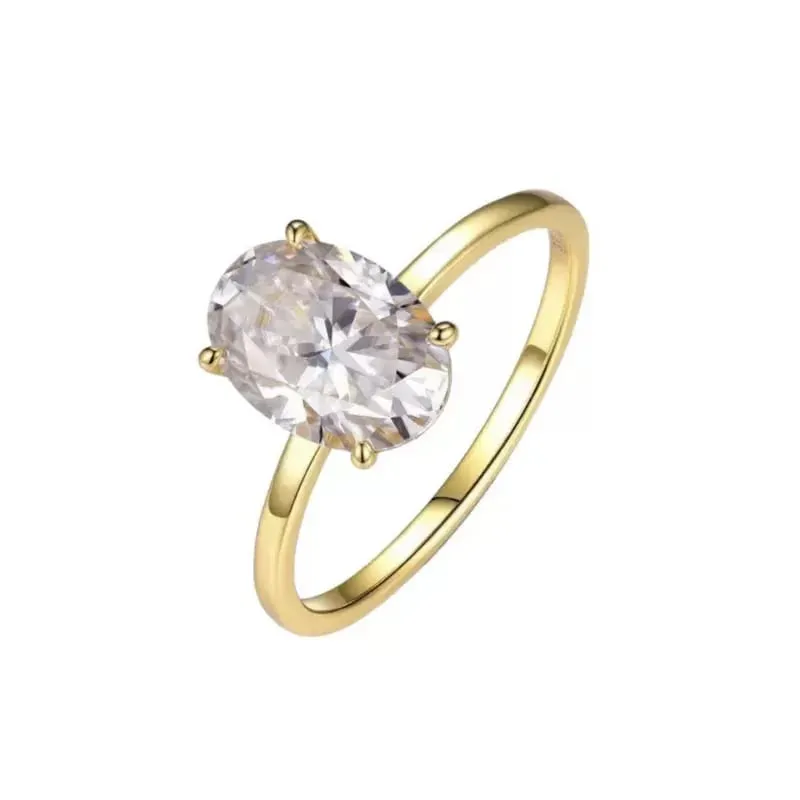 Anillo con diseño ovalado y circonita 240741