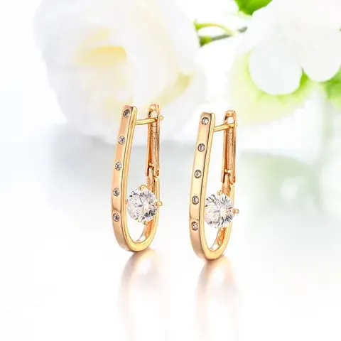 Aretes XUPING diseño geometrico y circonita 240736