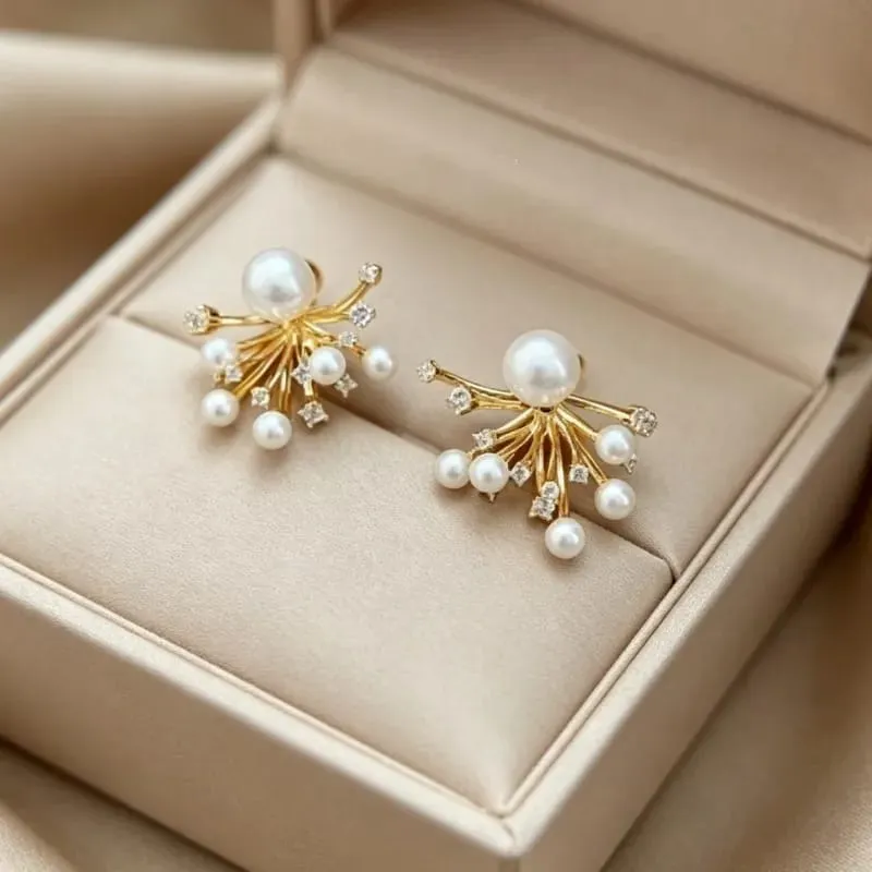 Aretes multi perlas aleación 190812