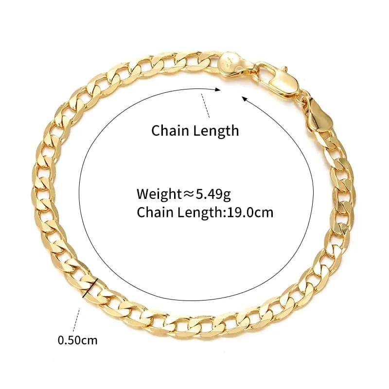 Pulso Xuping Gold cobre 19cm 190817