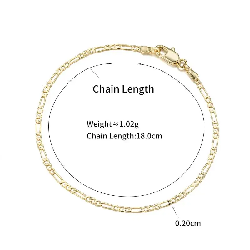 Pulso delgado Xuping 18cm aleación 260130