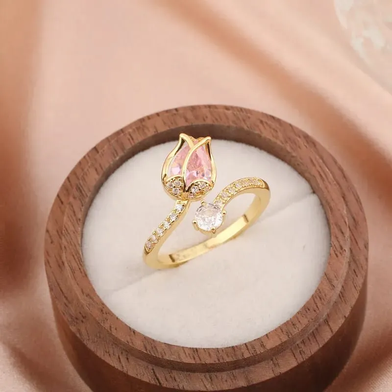 Anillo tulipan rosa 301024