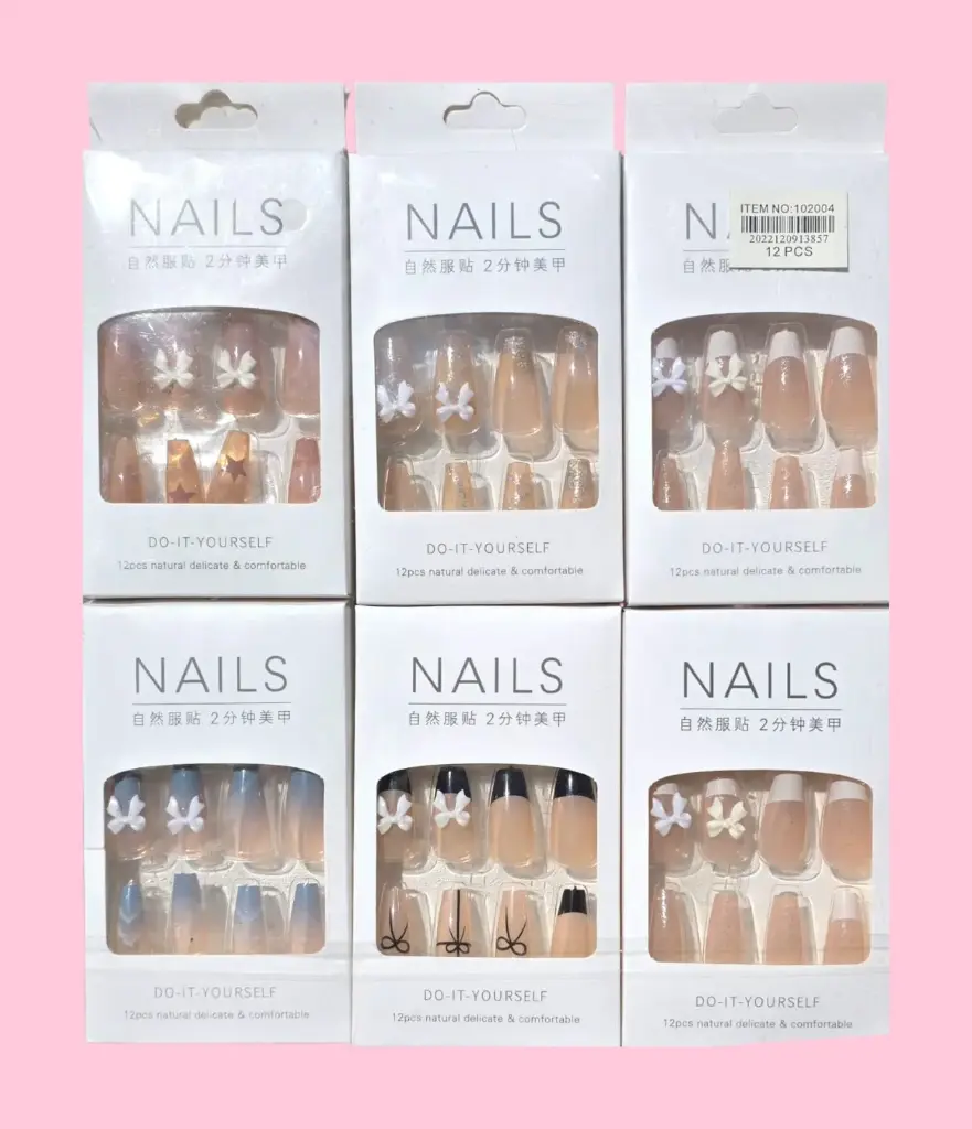 Docena set uñas postizas moño 102004 (12 unidades)