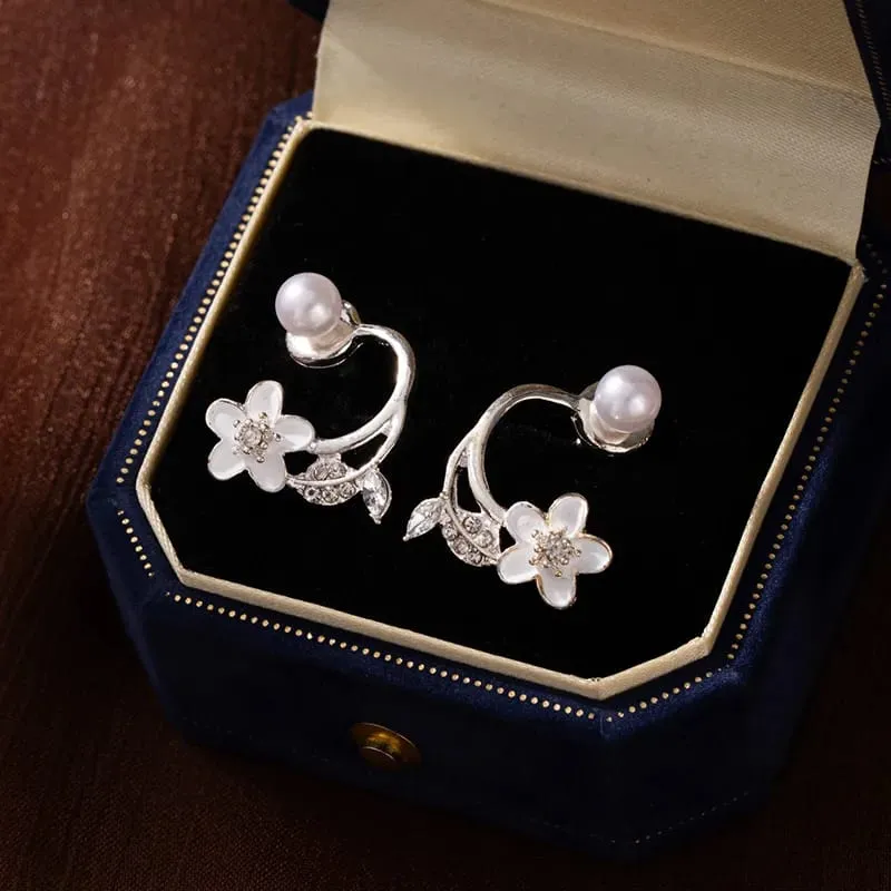 Aretes con cuentas de flores 160934