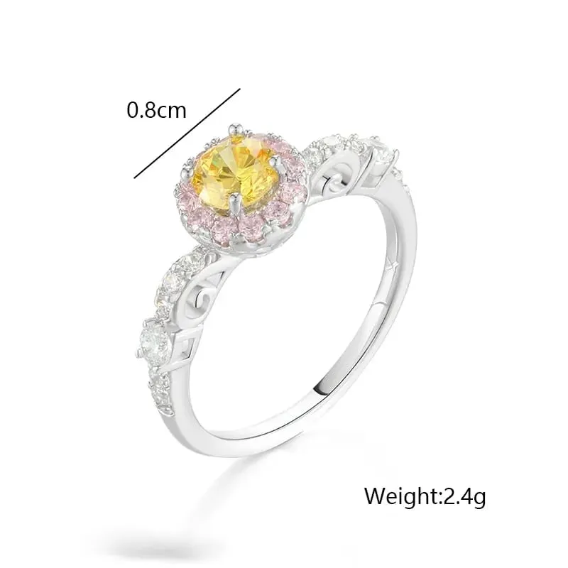 Anillo Xuping circonita en patrón geométrico 160941