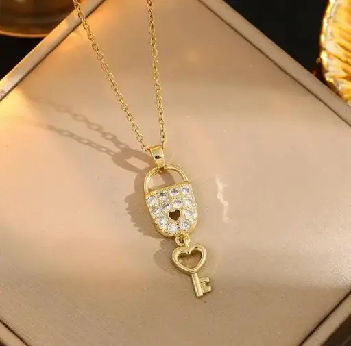 Collar candado y llave de acero/titanio 42044