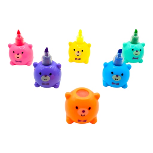 Resaltador 6 colores gatito 304