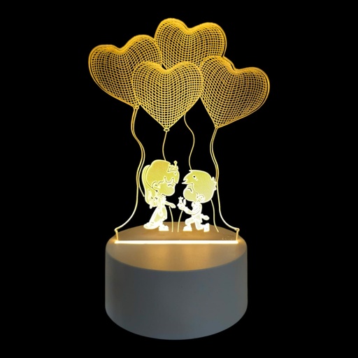 Lámpara c/diseño triple luz c/cable 527