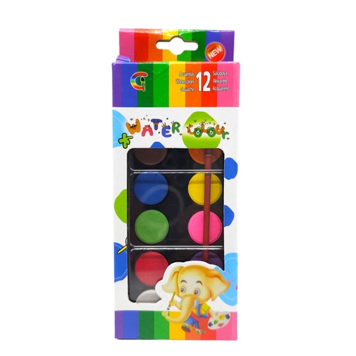 Acuarela 12C elefante A17342