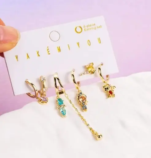 Set aretes acero inoxidable 6pcs 7324