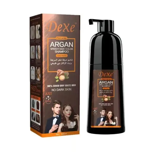 Shampoo Dexe c/tinte café y aceite de argán 420ML 0044