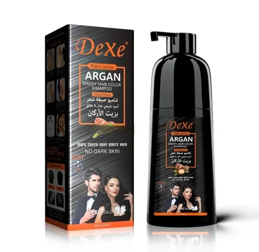 Shampoo Dexe c/tinte negro y aceite de argán 420ML 0043
