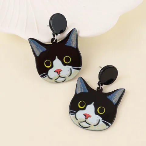 Aretes gato acrílico 101234