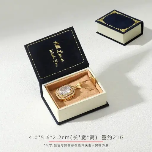 Caja libro franela para joyería 28237 (no incluye accesorio)