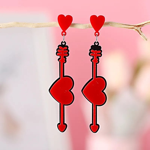 Aretes de resina love 25156