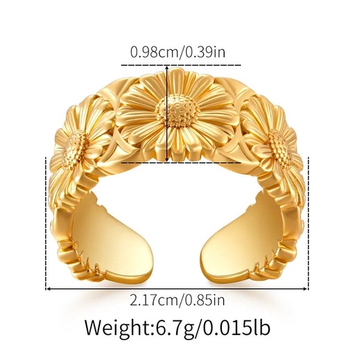Anillo flor cobre 531824
