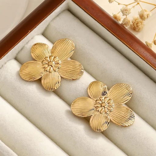 Aretes flor de acero/inoxidable 531834