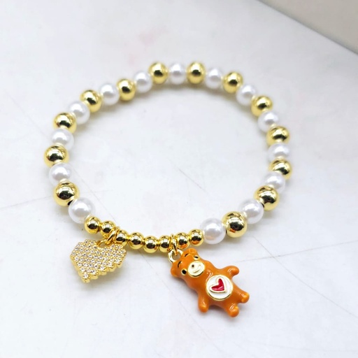 Brazalete cariñosito esmaltado de cobre 532813