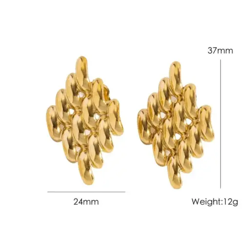 Aretes Gold moda acero/inoxidable 255515
