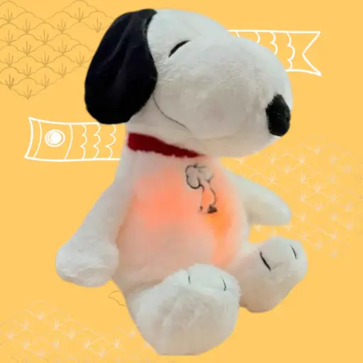 Peluche Snoopy que respira C/Luz y sonido SP01