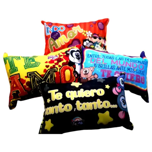 Set almohada c/dedicatoria 18*11CM (4 unidades)